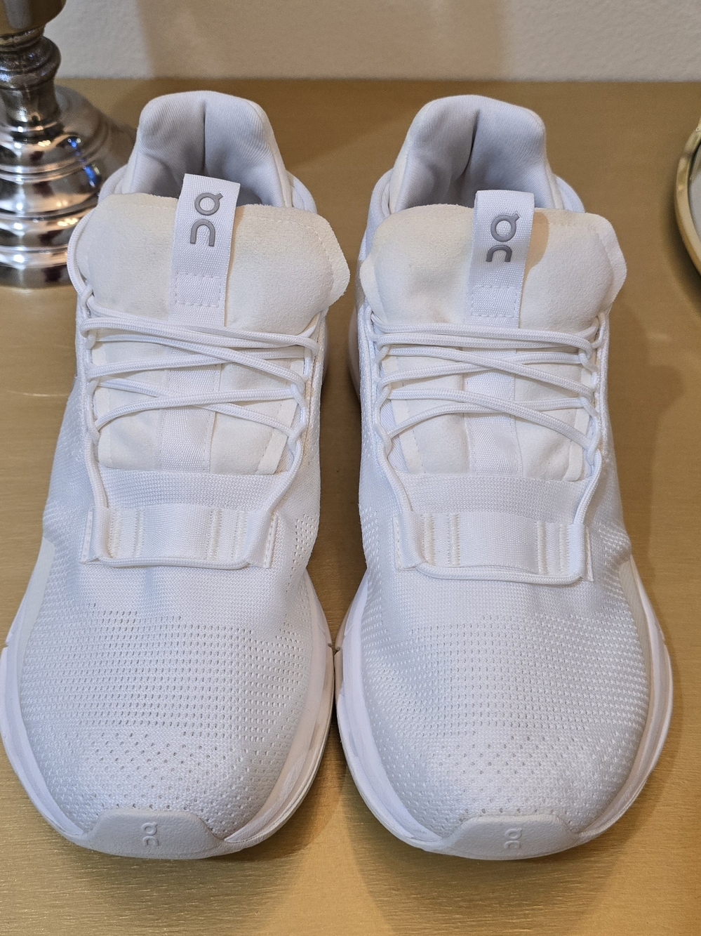 On Running Women's White Lightweight Knit Running Shoes